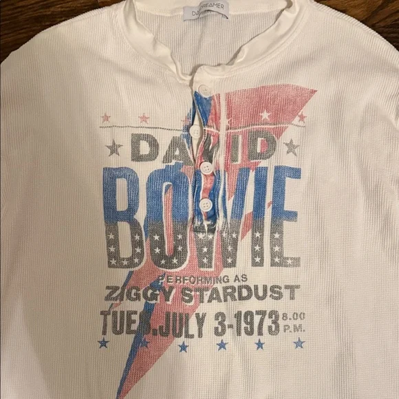 Daydreamer David Bowie Graphic Long Sleeve Shirt - Picture 2 of 7
